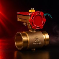 شیر پروانه‌ای شیاردار با گیربکس و سوئیچ اعلام وضعیت مدل GLR300G