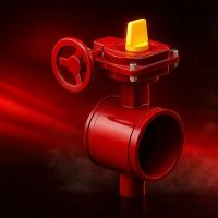 شیر پروانه‌ای شیاردار با گیربکس و سوئیچ اعلام وضعیت مدل VMG300S