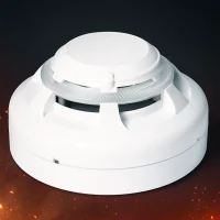 دتکتور دودی اپتیکال (فتوالکتریک) هوشمند آدرس پذیر دارای آژیر داخلی مدل EVC-PYS